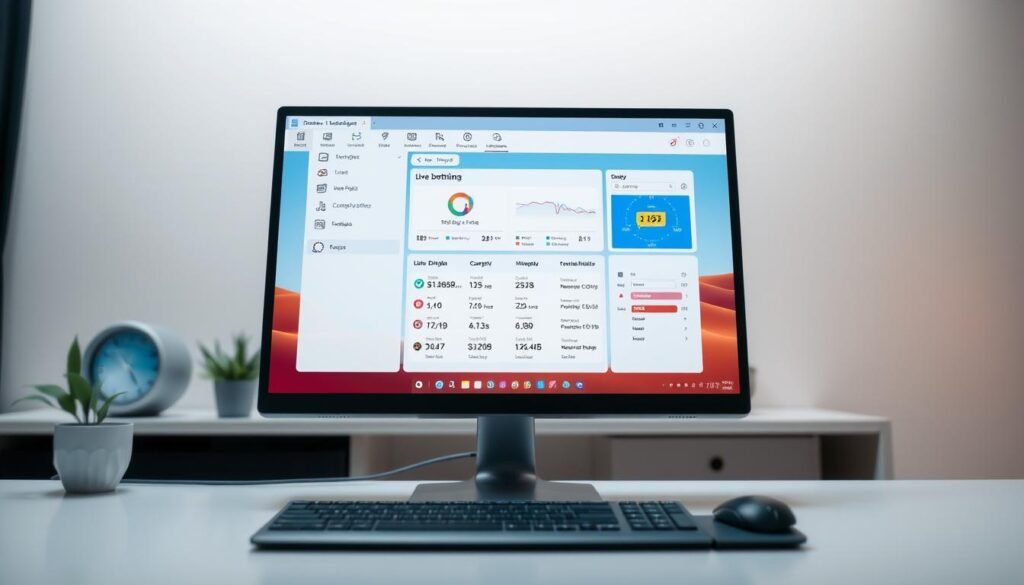 A detailed and visually engaging illustration of a modern software program interface, showcasing the "t9試玩預測程式" from the UTown brand. The scene depicts a clean, minimalist desktop workspace, with the program's main window taking center stage. The interface features a sleek, intuitive design, with customizable options, live data visualization, and clear, informative tooltips. The lighting is soft and even, creating a professional, yet approachable atmosphere. The background is a blurred, neutral tone, allowing the program's interface to be the focal point. The overall composition conveys a sense of utility, efficiency, and technological sophistication, perfectly suited to illustrate the section on "如何有效利用t9試玩輔助工具".